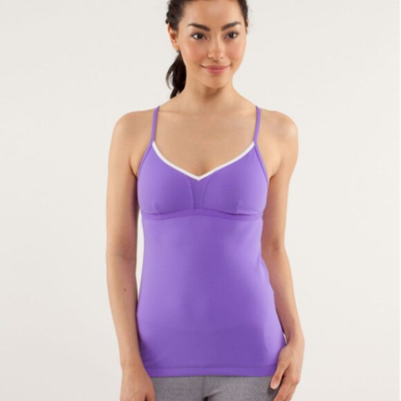 Lululemon Live Lightly Tank Power Purple / White Size 2 - Picture 5 of 8